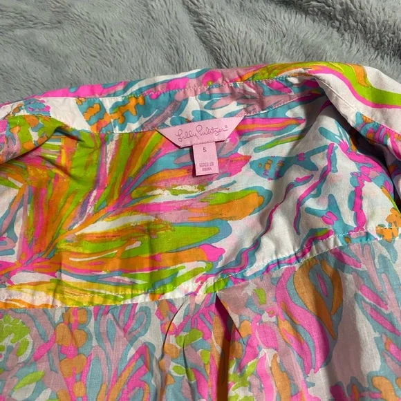Lilly Pulitzer island tunic cover up shirts dress SZ S - Picture 2 of 3